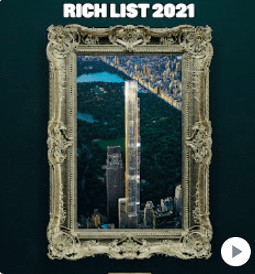 Central Park Tower 2021 Rich List